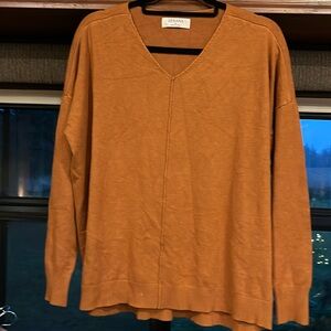 NWOT (never worn) women’s long sleeve vneck pullover sweater size large zenana